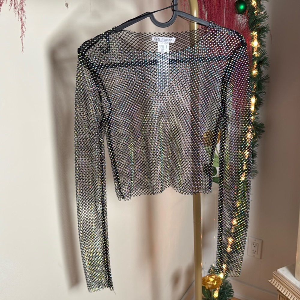 Zara Transparent NightOut Top